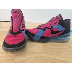 Nike Lebron XVIII Low Fireberry 'Neon Nights' Sneakers  Size 3.5 Shoes No Laces